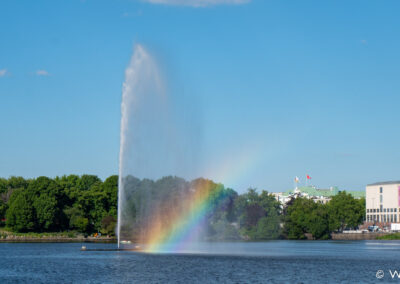 Blick vom Jungfernstieg auf die Binnenalster